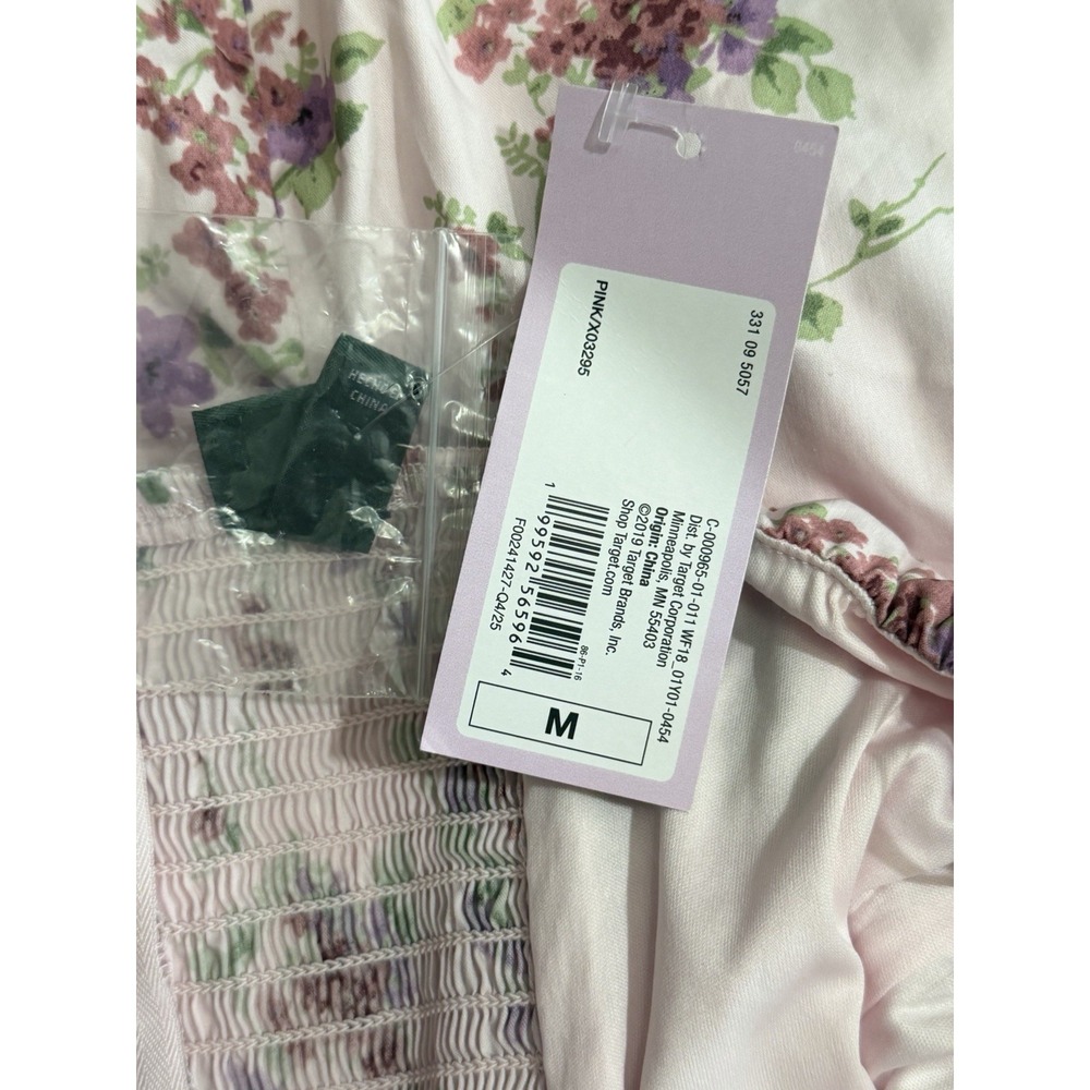 Wild Fable Strapless Floral Midi Dress Sweetheart Neckline Pink Size M NWT - Picture 9 of 10